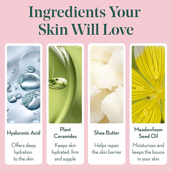 goodness Every Evening Night Cream for Face – Deep Hydration Moisturizer with Ceramides & Hyaluronic Acid – Rich Overnight Face Cream for Dry, Normal & Mature Skin