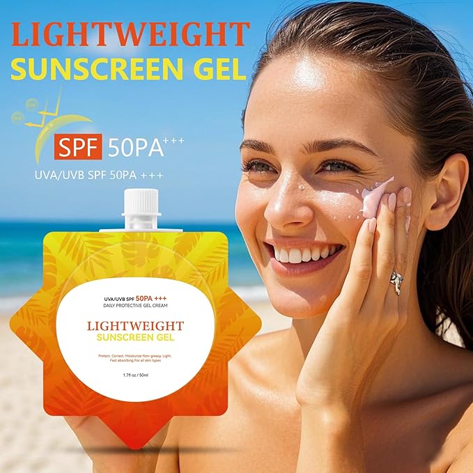 Ultra-Lightweight Airy-Fit Sunscreen SPF50 PA++++ - Travel-Size Face & Body Sunscreen Broad Spectrum Protection, Oil-Free & Non-Sticky Moisturizing Sunscreens, No White Cast & Water-Resistant (1)