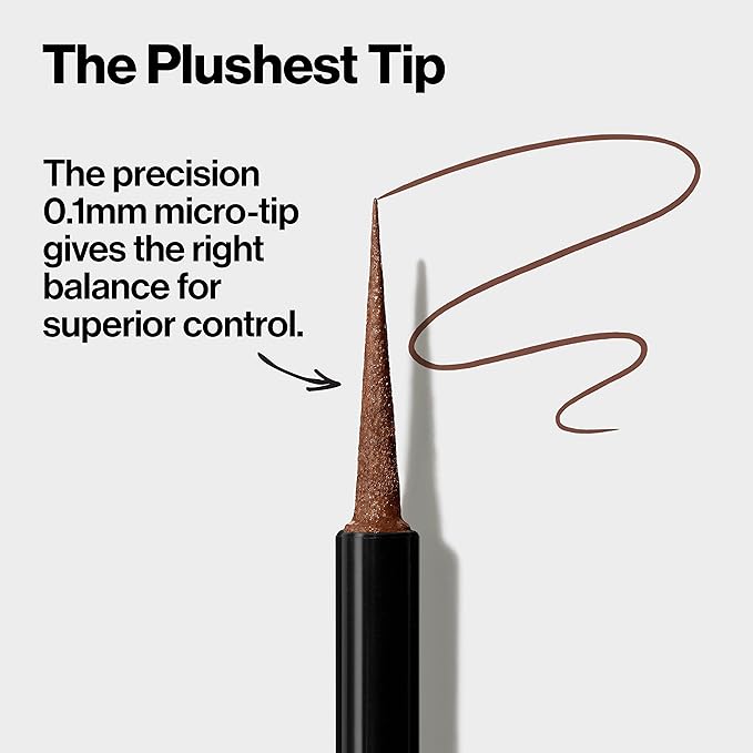 REVLON ColorStay Micro Easy Precision Liquid Eyeliner, Waterproof, Smudgeproof, Longwearing with Felt Tip Applicator, 302 What the Fudge, 0.057 fl oz