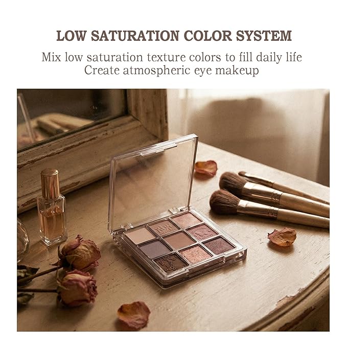 Nude Eyeshadow Palette, Color Eyeshadow Palette, Highly Pigmented, Blendable for Vibrant Everyday Looks Smokey Eyes,Neutral to Warm Tones, Versatile Matte Shimmer Shades (XI04 Pear Blossom)