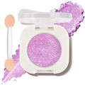 Purple Glow Eyeshadow with Brush, Single Glitter Mini Eye shadow Palette, Silky Fine Subtle Shimmer for Old Women, Lightweight & Ultra-Blendable Formula for Everyday Eye Glitter Makeup Kit (#08)