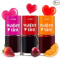 ETUDE Dear Darling Water Tint 3 Color SET (Strawberry Ade+Cherry Ade+Orange Ade, 9g*3) | Vivid Color Lip Stain with Moisturizing Weightless & Non-sticky Finish | Korean Makeup, Perfect for Gift