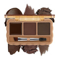 Boobeen Eyebrow Palette, 3 Colors Brow Powder Kit, Eye Brow Pomade with Double-ended Brush, Long-lasting Eye Makeup Kit, Sculpt & Define Eyebrows, for Beginners