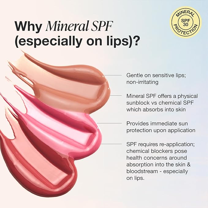 INNBEAUTY Project Sun Balm Mineral SPF 30 Lip Balm with Tint, Latte Shade, 0.6 OZ (17ml)
