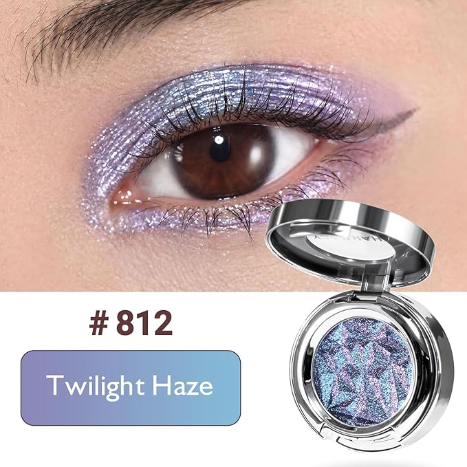 CHARMACY Multichrome Glitter Eyeshadow, Intense Color Shifting Creamy Eye Shadows, Highly Pigmented, Metallic Shimmer Eyeshadow #812