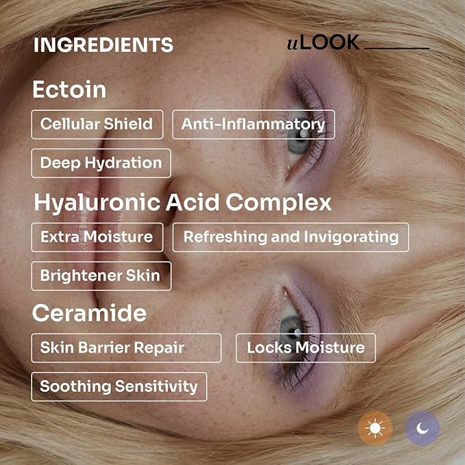 uLOOK Barrier Repair Serum 30 mL / 1.01 fl oz – Ectoin, Ceramide NP & Hyaluronic Acid Complex – Moisture Support & Skin Barrier Care – Flora Friendly