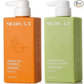 Medix 5.5 Argan Oil + Coconut Oil Skin Care Set Moisturizer Cream Body & Face Lotion | Firming Body Lotion Set Reduces Look Of Wrinkles, Cellulite, Dry Skin, & Uneven Skin Tone For Women, 2PC Bundle