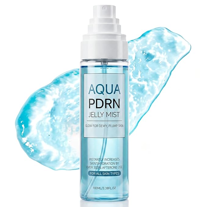 PDRN Jelly Mist Serum, Ultra-Fine Hydrating Face Mist Spray, Face Spray Mist Hydrating with Niacinamide & Triple Hyaluronic Acid for Soothing Skin & Dewy Glow, Vegan Korean Skincare, 3.38 fl.oz