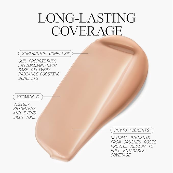 Juice Beauty Phyto-Pigments Flawless Serum Foundation - 14 Sand - 30 mL - Medium-to-Full, Long-Lasting Coverage - Reduces Look of Wrinkles + Pores - Vegan, Cruelty Free