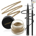 LAVONE Eyeliner Set - Waterproof Makeup Kit with Liquid eyeliner Pencil, Gel Eyeliner & Angled Eye liner Brush, Waterproof, Smudge Resistant, Long Lasting Formula - Blonde