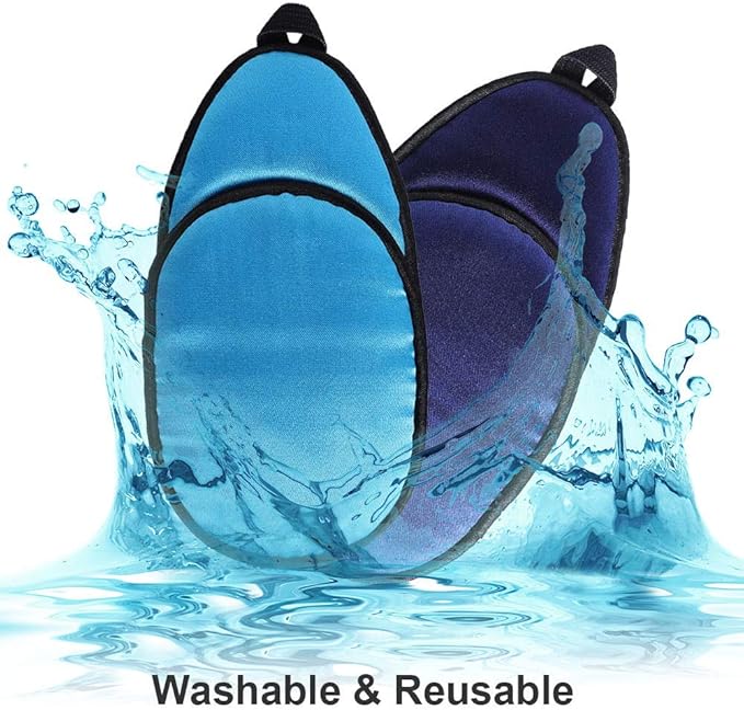 eZAKKA Eye Patches for Adults Kids Eye Patch for Glasses Silk Patch for Lazy Eye Amblyopia Strabismus and After Surgery (Light Blue + Deep Blue)
