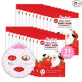 Puttisu Real Fruit Facial Mask Sheet for Kids, Children - Made with 100% Cotton, Moisturize, Sooths and Hydrates Skin (Strawberry- Pack of 21)