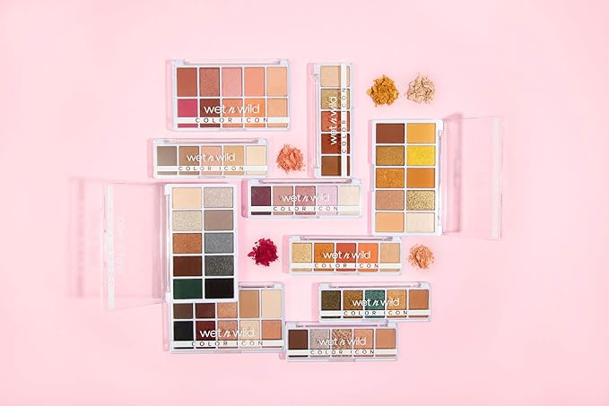 wet n wild Color Icon Eyeshadow Makeup 5 Pan Palette, Matte, Shimmer, Metallic, Long Wearing, Rich Buttery Pigment, Cruelty Free - Walking On Eggshells (Pack of 2)