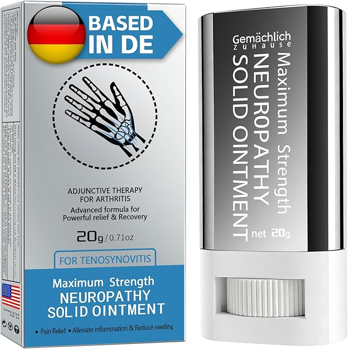 NDC Listed Tenosynovitis Pain Relief Arnica Gel Stick GMP Grade Rub with Camphor and Hypericum Perforatum Oil for Hand Neuropathy Numbness and Bruises 0.71oz