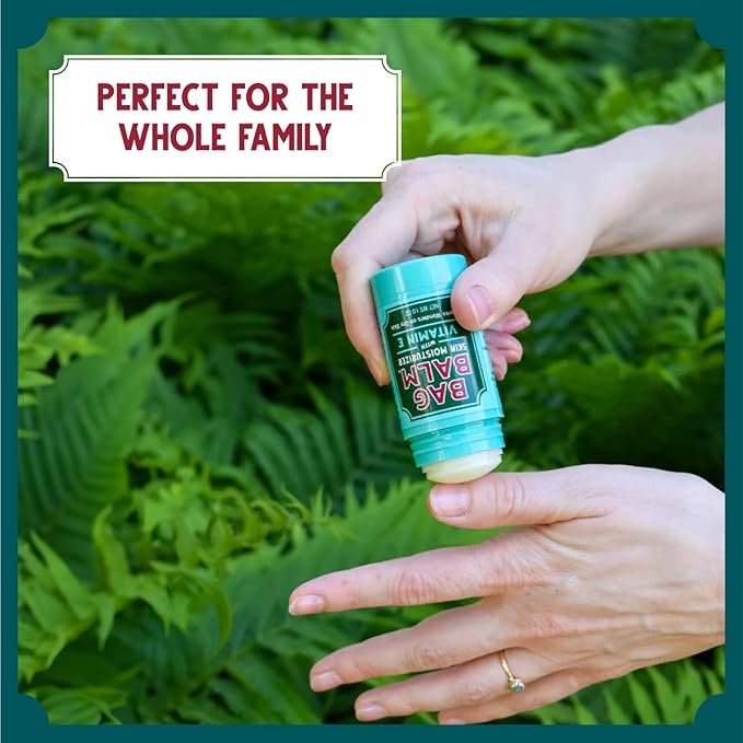 Bag Balm Original Skin Moisturizer Stick with Vitamin E - Hydrating & Soothing Balm for Dry Skin, Chapped Lips & Cracked Hands - Made in the USA - Paraben-Free & Cruelty-Free Twist-Up 1oz (3)