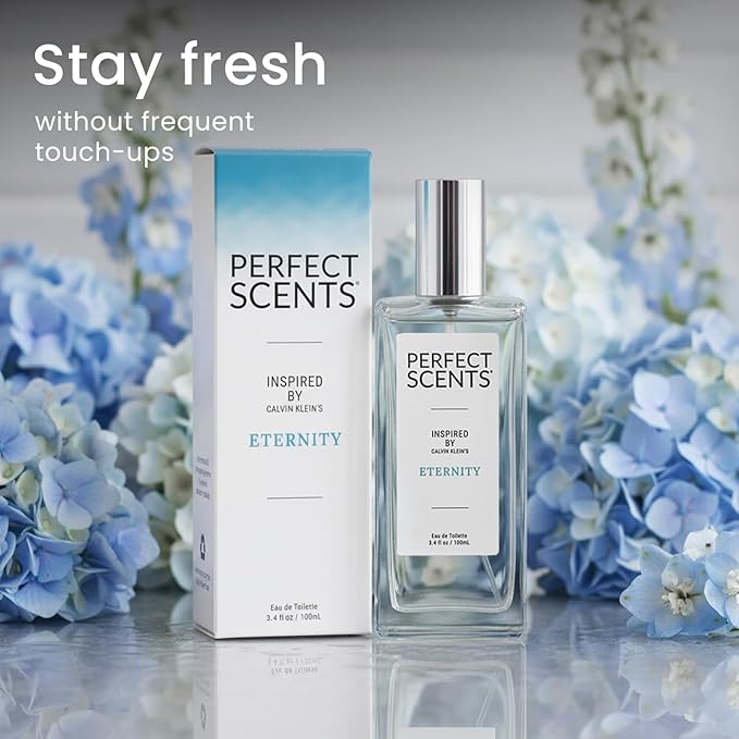Perfect Scents Fragrances, Inspired by Calvin Klein’s Eternity, Women’s Eau de Toilette, CLEAN, Vegan, Paraben-Free, Phthalate-Free, Never Tested on Animals, 3.4 Fluid Ounces
