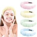 Canitor 4 PCS Spa Headband for Washing Face, Facial Skincare, Terry Cloth Sponge Makeup, Puffy Face Wash for Mask Skin Treatment - Teen Girl Trendy Stuff Christmas Gifts