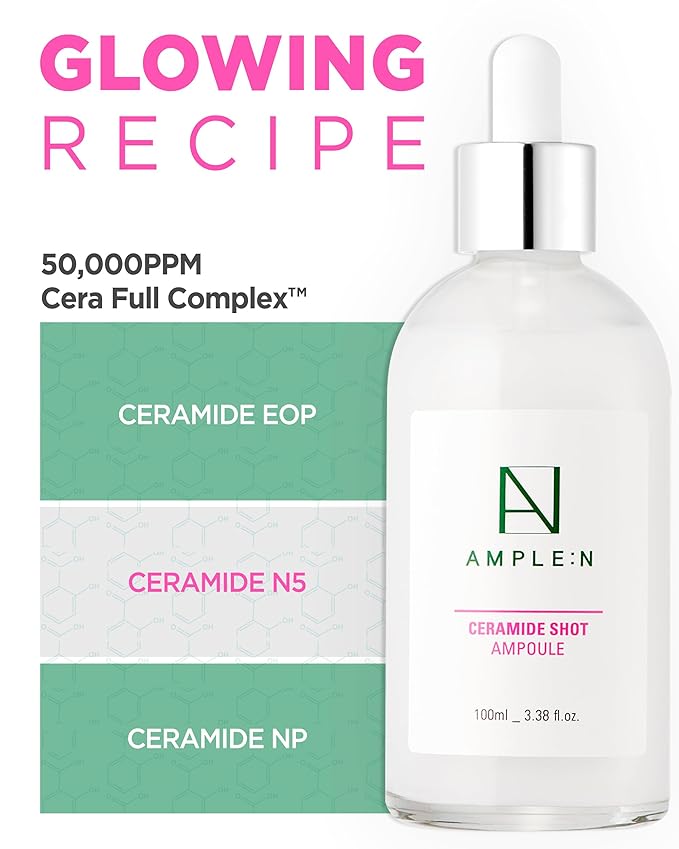 AMPLE:N Ceramide Shot Ampoule K-Edition – Korean Heritage Chaekgado Art Packaging – Anti Aging Hydrating Serum with Ceramide 50,000ppm for Deep Moisturization – Strengthens Skin Barrier, 3.38 fl.oz.