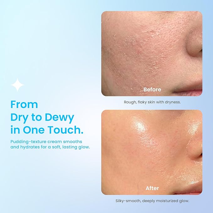 Glow Skin Hydro Cream – 72-Hour Deep Moisture & Barrier Support for Glowing, Supple Skin | Panthenol & Biopeptides | Non-Sticky Pudding Texture | 80 ml / 2.70 fl. oz.