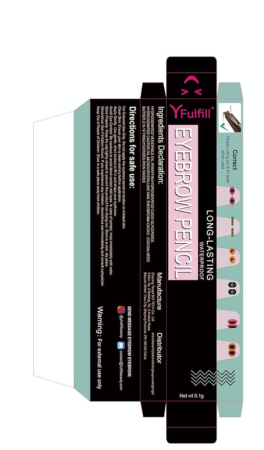 Yfulfill Eyebrow Pencils for Women - Waterproof, Dark Brown
