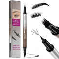 Microblading Eyebrow Pencil & Pen for Women，Waterproof Smudge Proof Quick-Dry Brow Definer with Micro Split Tip for Hair Like Strokes, Faux Brow Lift and Snatch Brow Tint (Black)