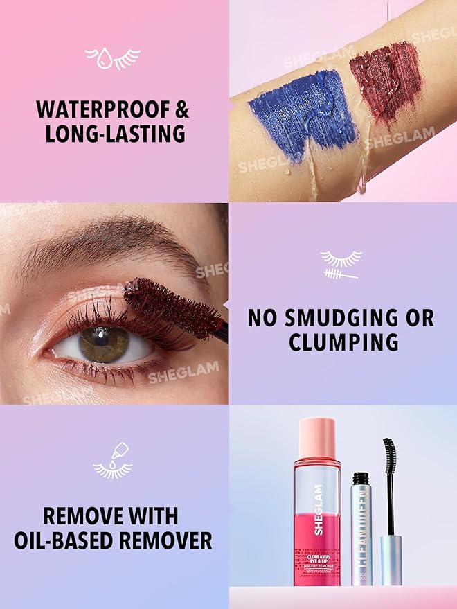 SHEGLAM All-In-One Volume & Length Mascara-Waterproof-Burgundy