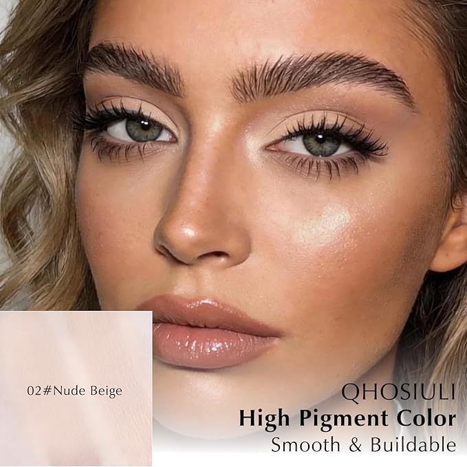 Nude Beige Matte Eyeshadow Palette, Mini Monochrome Powder Eye Shadow for Older Women, High-Pigment White Eyeshadow Compact sombras para ojos, Naturing-Looking Smooth Blendable Color