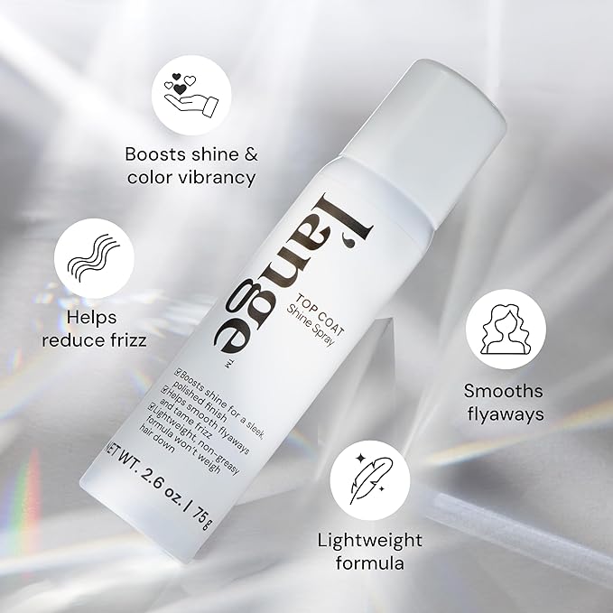L'ANGE HAIR Top Coat Shine Spray | Hair Gloss Finishing Spray | High-Gloss Finish | Controls Frizz & Flyaways | Ultra-Fine Hydrating Mist | Lightweight, Won't Weigh Hair Down