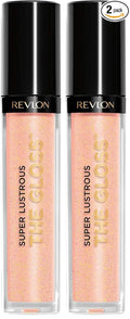 REVLON Super Lustrous Lip Gloss, Non-Sticky, Hydrating, High Shine Finish, 205 Snow Pink, 0.13 oz (Pack of 2)
