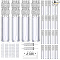 AMORIX 24pc 5ml Lip Gloss Tubes with Wand, Pearl Style Containers & Syringes + Labels for DIY Lip Gloss