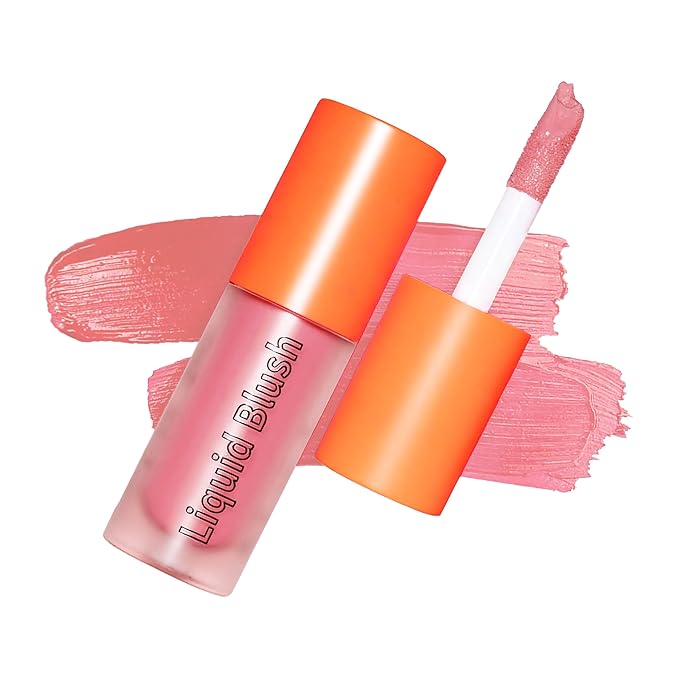 Liquid Blush, Long-lasting & Blendable Liquid Blush for High-Pigment Color, Achieve a Soft, Dewy, Healthy Natural Finish (03-Pink Rose, 0.2 Ounce)