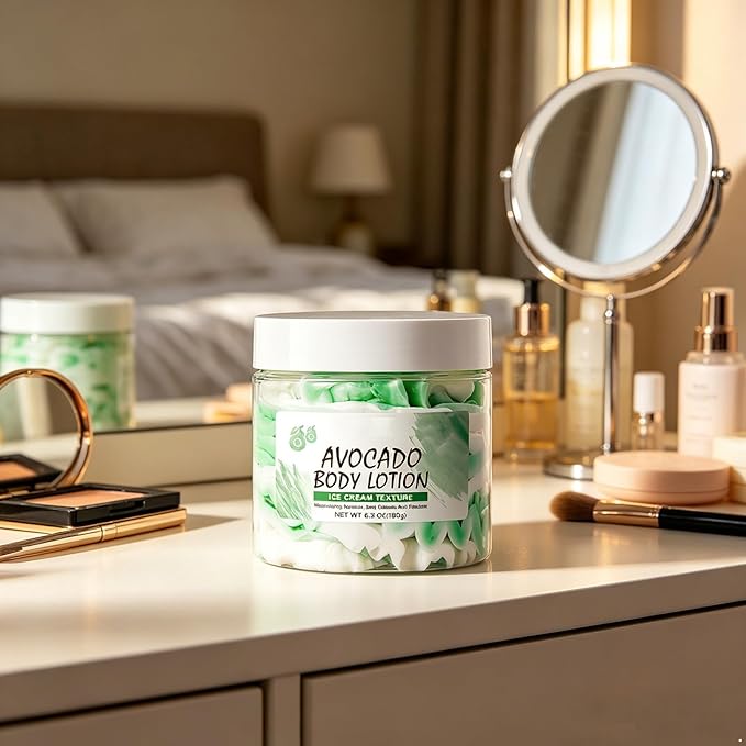 Lightweight Daily Body Moisturizer 180g – Soft Texture, Pleasant Scent for Normal Skin Avocado One Size