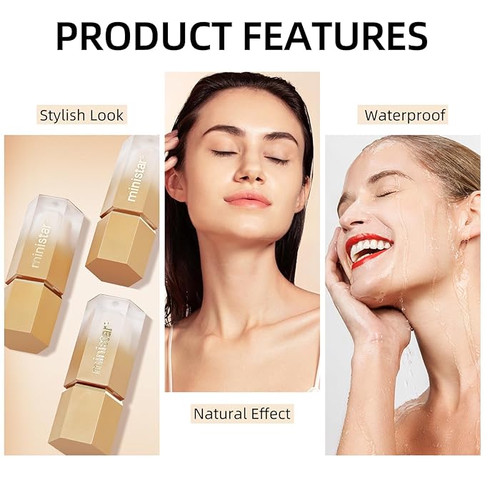 Liquid Concealer Makeup, Full Coverage Cream Face Concealer with Cushion Applicator, Highly Pigmented, Natural-Looking, Hydrating, Waterproof (#05 Natural)