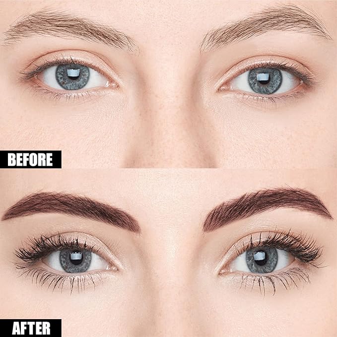 Cilrofelr Tattoo Peel Off Eyebrow Gel, Easy Tattoo Brow Peel Off Gel, Last Up to 3 Days, Waterproof, Transfer-proof, For Fuller & Defined Looking Brows, Warm Brown (2 Pack)