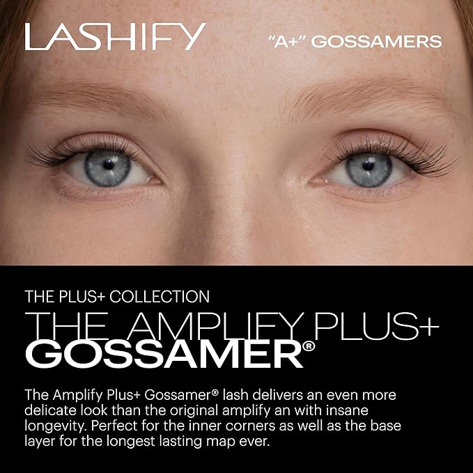 Lashify Amplify Plus+ 16mm Eyelash Extensions Refill in Black, Easy DIY False Lashes for the Most Delicate, Natural and Long Lasting Look