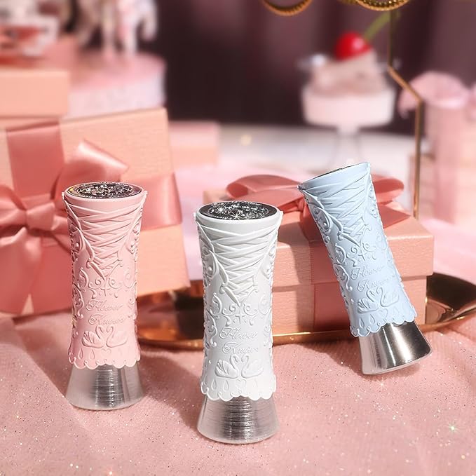 Flower Knows Swan Ballet Shine Lipstick,Hydrating Solid Lip Gloss,Moisturizing Nude peachy Tinted Lip Balm-Long Lasting Lip Gloss in Balm for Girls&Women(B01 Little Star)