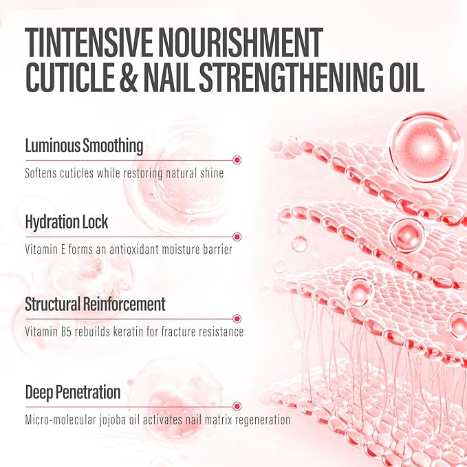 CHUCHU Vegan Cuticle Oil for Nails: Watermelon Jojoba Nail Cuticle Oil with Vitamin B & E for Moisturizes Cuticle and Nail's Skin - Prevents Hangnails and Chapped 15ML