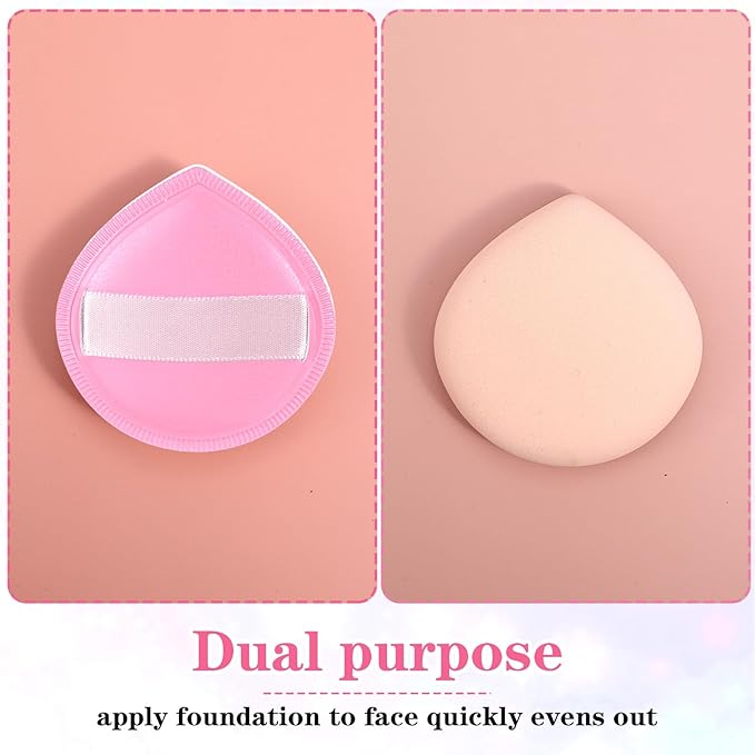Ymapinc 5Pcs Makeup Sponges for Foundation,Cushion Foundation Puff for Natural and Easy Makeup Soft Reusable Foundations Sponge for Liquid, Pink