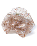 ACECHA Cute Bow Claw Clip - 3.1 Inch Sparkly Hair Claw Clips for Women, Non-slip Hairclips for Thin and Thick, Elegant Hair Accessories for Wedding Prom Party (Brown)