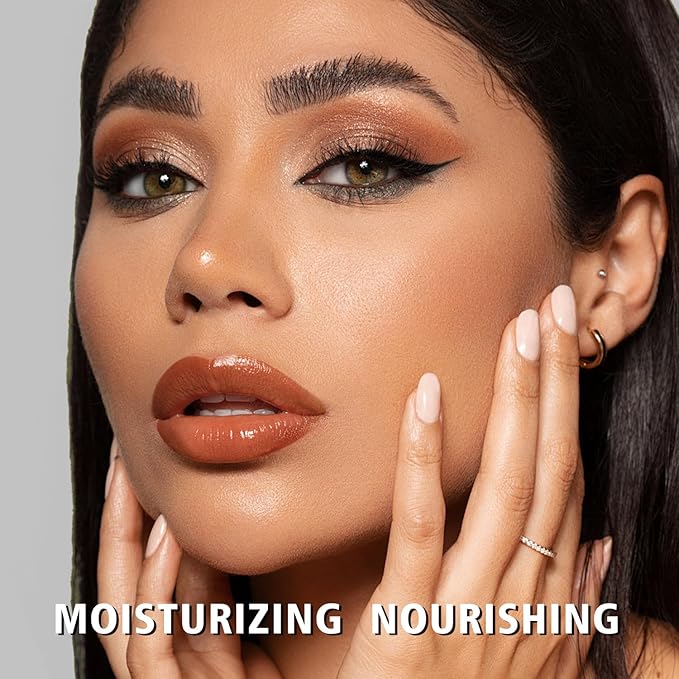 MAKI YIKA Moisture Light Brown Lipstick for Women Hydrate Tinted Lip Balm for Mother's Day Dry Cracked Lips Sheer Lipstick Lip Tinted Glossy Finish,MA050 Milk Brown
