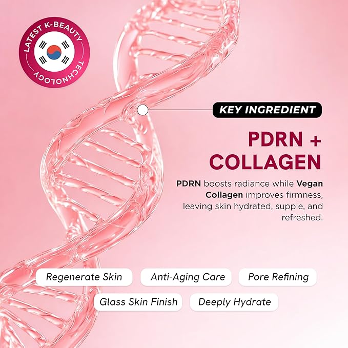 Skin 2.0 Salmon DNA PDRN Face Mask with Collagen – Dermatologist Tested, Anti Aging, Korean Skin Care – Deep Hydration, Firming & Plumping, Supports Barrier Repair – Vegan, Clean Beauty – 5 Count