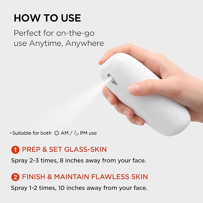 PURCELL 24/7 Colostrum Facial Serum Spray(White) - Ampoule Mist for Glass skin with Long Hydration, Poreless Smooth Skin, Before & After Makeup, Hyaluronic Acid, For All Skin types, 1.85 fl oz