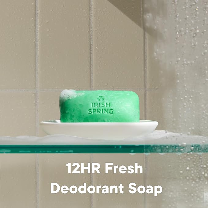 Irish Spring Bar Soap for Men, Original Clean, Smell Fresh and Clean for 12 Hours, Men Soap Bars for Washing Hands and Body, Mild for Skin, Recyclable Carton, 3.7 Ounce - 3 Count (Pack of 8)
