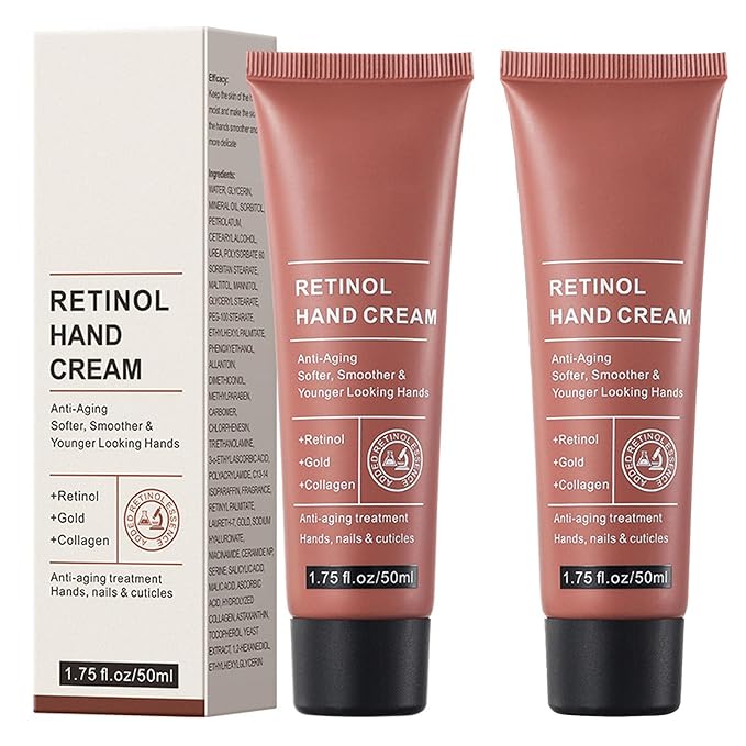 ARCHIDATE Retinol Hand Cream for Aging Hands, Hydrating Hand Cream for Dry Cracked Hands, Smooths Fine Lines & Wrinkles, Soft Smooth Skin, Intense Moisture, Non-Greasy, Fast-Absorbing