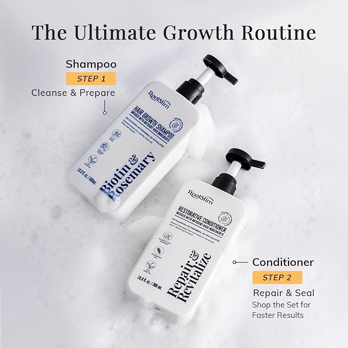 RootStim Rosemary Conditioner for Hair Growth & Thinning Hair - Saw Palmetto & Keratin Infused Volumizing Treatment - Sulfate Free Scalp Care Formula with Argan, Tea Tree & Ginger Oil, 10 fl oz