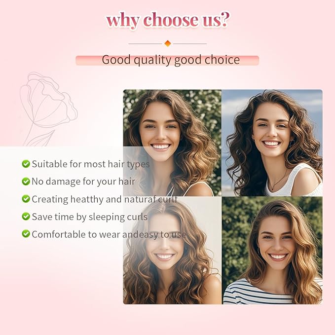 Heatless Curls Overnight Rods Heatless Hair Curler Hair Curlers To Sleep In Heatless Curls Blowout Rods Heatless Curling Rods With Luxury Cloth Bag Scarf For All Hair Types (Bright Red, 3Rods)