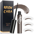 Eyebrow Gel - Peel Off Brow Gel Waterproof with Eyebrow Stencils, Transfer-Proof Eyebrow Tattoo for Girl Create Fuller & Defined Brows Makeup, No Smudge and Easy to Color, 1 Pack (Gray Brown)