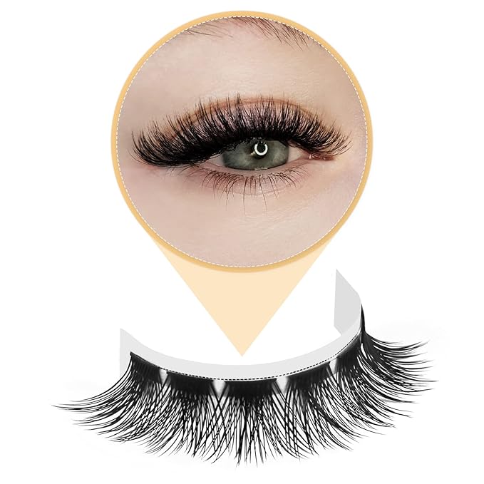 QUEWEL Lash Clusters 72 Pcs Wide Stem Individual Lashes C/D Curl 8-16mm Length DIY Lash Extension Soft False Eyelashes Wispy Cluster Lashes Easy to Create Natural Look At Home(Mega-D-10mm)