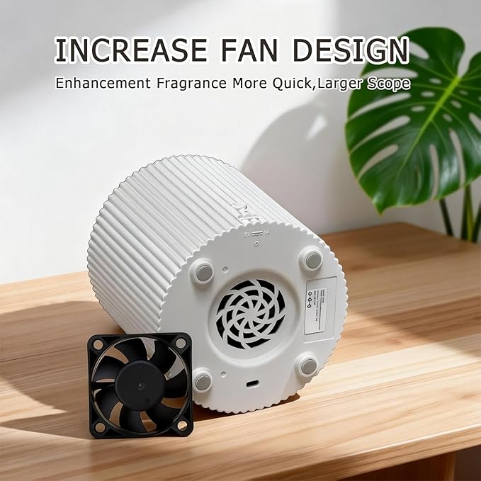 2 in 1 Waterless Essential Oil Diffuser and 3D Wick and Realistic Flame Candle,Flameless Candle Diffuser,USB Power Supply LED Candle Waterless Diffuser 12PCS Cotton Pads(No Rechargeable Battery)﻿