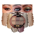 Warm Gold Brown Shimmer Eyeshadow Palette, 6 Color High Pigment Blendable Glitter Eye Shadow Makeup for Older Women, Lightweight Travel Friendly, Suitable for All Eye Shapes Glam Highlight Look 05#